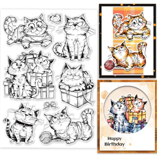 GLOBLELAND 8.27x5.83 Zoll Cartoon Geschenk Katze Transparente Silikonstempel Garn Katze Haustier Klare Stamps Cartoon Tiere Silikonstempel Für Kartengestaltung DIY Prägung Journaling GLOBLELAND 8.27x5.83 Zoll Cartoon Geschenk Katze Transparente Silikonstempel Garn Katze Haustier Klare Stamps Cartoon Tiere Silikonstempel Für Kartengestaltung DIY Prägung Journaling von GLOBLELAND