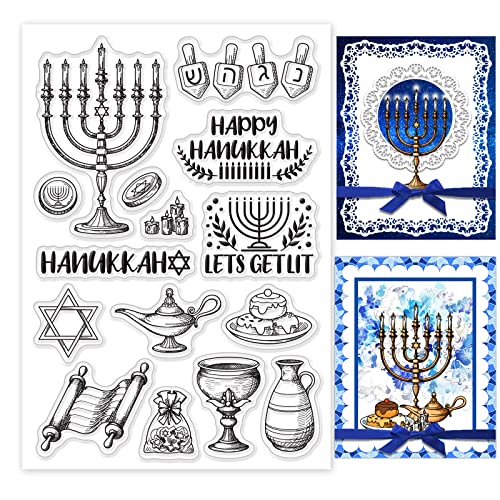 GLOBLELAND Chanukka und Kerzen Klare Stempel für DIY Scrapbooking Dekor Lichter Bögen Thanksgiving Weihnachten Transparente Silikonstempel für die Herstellung von Karten Fotoalbum Dekoration GLOBLELAND Chanukka und Kerzen Klare Stempel für DIY Scrapbooking Dekor Lichter Bögen Thanksgiving Weihnachten Transparente Silikonstempel für die Herstellung von Karten Fotoalbum Dekoration von GLOBLELAND