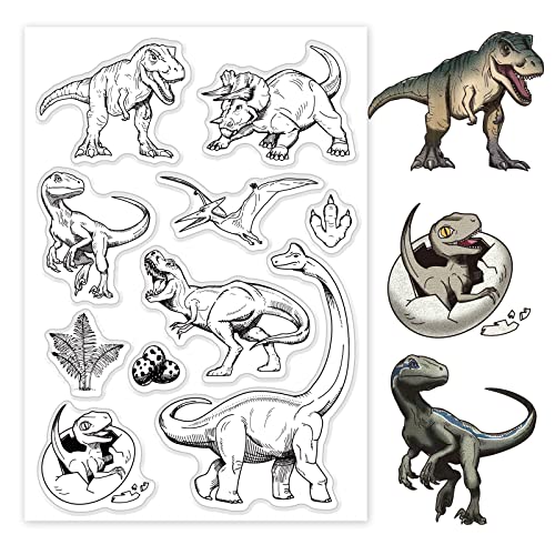 GLOBLELAND Dinosaurier transparente Stempel für DIY Scrapbooking Dschungel Party Wildlife Tiere Silikon klare Stempel Dichtungen für Karten Herstellung Fotoalbum Journal Home Dekoration GLOBLELAND Dinosaurier transparente Stempel für DIY Scrapbooking Dschungel Party Wildlife Tiere Silikon klare Stempel Dichtungen für Karten Herstellung Fotoalbum Journal Home Dekoration von GLOBLELAND