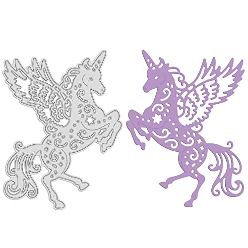 GLOBLELAND Einhorn Stanzschablonen Metall Schneiden Schablonen Einhorn Stanzformen für Kartenherstellung und DIY Scrapbooking Papier Sammelalbum Dekor GLOBLELAND Einhorn Stanzschablonen Metall Schneiden Schablonen Einhorn Stanzformen für Kartenherstellung und DIY Scrapbooking Papier Sammelalbum Dekor von GLOBLELAND