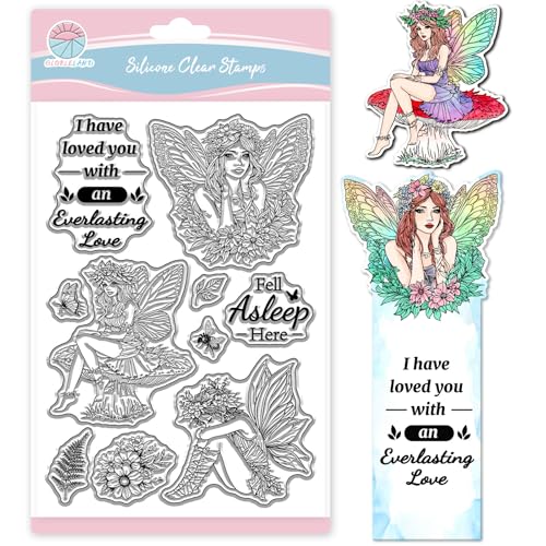 GLOBLELAND Fairy Blessings Transparentstempel Blumen Und Pilze Silikon Transparentstempel Insekten Bienen Schmetterlinge Transparentstempel Für DIY Scrapbooking Und Kartenherstellung 6.3x4.33Zoll GLOBLELAND Fairy Blessings Transparentstempel Blumen Und Pilze Silikon Transparentstempel Insekten Bienen Schmetterlinge Transparentstempel Für DIY Scrapbooking Und Kartenherstellung 6.3x4.33Zoll von GLOBLELAND