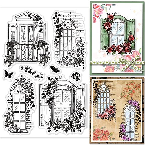 GLOBLELAND Feen Tür Silikonstempel Fenster Transparente Stempel Ranken Kompass Klare Stamps Für Karten Herstellung DIY Scrapbooking Basteln GLOBLELAND Feen Tür Silikonstempel Fenster Transparente Stempel Ranken Kompass Klare Stamps Für Karten Herstellung DIY Scrapbooking Basteln von GLOBLELAND