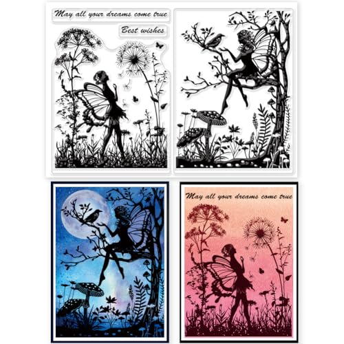 GLOBLELAND Feenpilz-Silhouette Transparente Stempel Feenpilz-Silhouette Dekorative Transparente Stempel Silikonstempel Für Kartenherstellung Und Fotoalbum-Dekoration Und DIY-Scrapbooking GLOBLELAND Feenpilz-Silhouette Transparente Stempel Feenpilz-Silhouette Dekorative Transparente Stempel Silikonstempel Für Kartenherstellung Und Fotoalbum-Dekoration Und DIY-Scrapbooking von GLOBLELAND