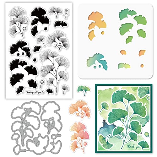 GLOBLELAND Geschichteten Ginkgo Biloba Thema Silikon Klar Briefmarken Stanzformen PET Handwerk Schablonen Vorlage für Kartenherstellung DIY Prägung Scrapbooking Handwerk GLOBLELAND Geschichteten Ginkgo Biloba Thema Silikon Klar Briefmarken Stanzformen PET Handwerk Schablonen Vorlage für Kartenherstellung DIY Prägung Scrapbooking Handwerk von GLOBLELAND