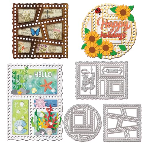 GLOBLELAND Gitterrahmen Stanzformen Für DIY Scrapbooking Metall Briefmarkenrahmen Stanzformen Kreisrahmen Stanzungen Für Die Kartenherstellung Prägung GLOBLELAND Gitterrahmen Stanzformen Für DIY Scrapbooking Metall Briefmarkenrahmen Stanzformen Kreisrahmen Stanzungen Für Die Kartenherstellung Prägung von GLOBLELAND