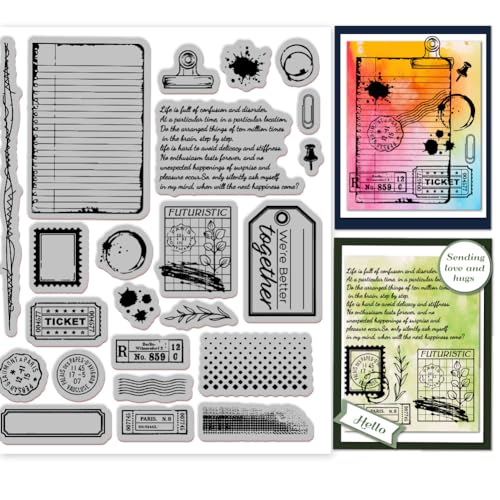 GLOBLELAND Gummistempel im Vintage-Stil, Postkarten-Hintergrund, 18 x 22 cm, Etiketten, EVA-Stempel, Prägestempel, Siegel für DIY, Scrapbooking und Kartenherstellung, Papierbasteldekoration GLOBLELAND Gummistempel im Vintage-Stil, Postkarten-Hintergrund, 18 x 22 cm, Etiketten, EVA-Stempel, Prägestempel, Siegel für DIY, Scrapbooking und Kartenherstellung, Papierbasteldekoration von GLOBLELAND