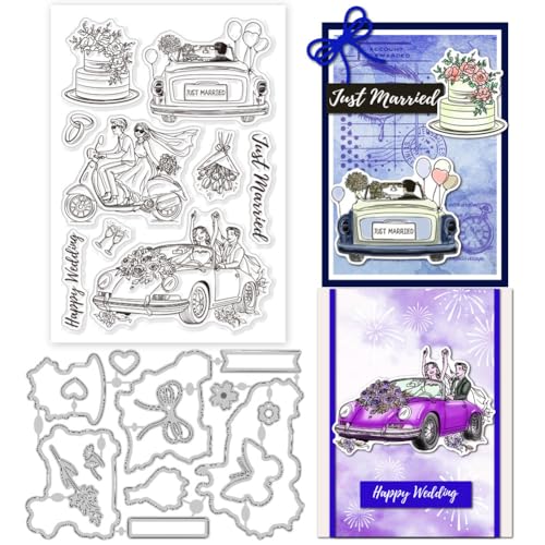 GLOBLELAND Hochzeitspaar Clear Stamps Und Hochzeitsblumen Auto Schneidformen Set Für DIY Scrapbooking Kartenherstellung Dekorative Fotoalbum Notizbuch GLOBLELAND Hochzeitspaar Clear Stamps Und Hochzeitsblumen Auto Schneidformen Set Für DIY Scrapbooking Kartenherstellung Dekorative Fotoalbum Notizbuch von GLOBLELAND