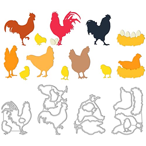 GLOBLELAND Bauernhof Huhn Metall Stanzschablone Realistische Tiere Papierpräge Stanzschablonen Set Stanzformen für Kartenherstellung DIY Papier Scrapbooking Handgefertigtes Fotoalbum GLOBLELAND Bauernhof Huhn Metall Stanzschablone Realistische Tiere Papierpräge Stanzschablonen Set Stanzformen für Kartenherstellung DIY Papier Scrapbooking Handgefertigtes Fotoalbum von GLOBLELAND