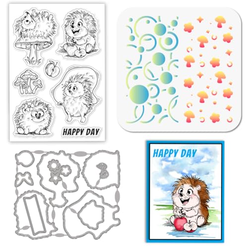 GLOBLELAND Kampagnen Lgel Stamps Stanzschablone für die Kartenherstellung Cartoon Tiere Silikonstempel Stanzschablone Pilz Äpfel PET Malschablonen Für DIY Scrapbooking Bastelalben Zubehör GLOBLELAND Kampagnen Lgel Stamps Stanzschablone für die Kartenherstellung Cartoon Tiere Silikonstempel Stanzschablone Pilz Äpfel PET Malschablonen Für DIY Scrapbooking Bastelalben Zubehör von GLOBLELAND