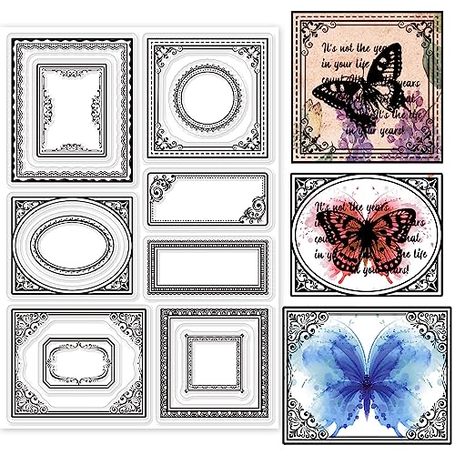 GLOBLELAND Vintage Label Transparent Stamps Lace Frame Classic Silicone Transparent Stamp für DIY Fotorahmen Scrapbooking Karten Fotoalbum Erstellung DIY Crafts GLOBLELAND Vintage Label Transparent Stamps Lace Frame Classic Silicone Transparent Stamp für DIY Fotorahmen Scrapbooking Karten Fotoalbum Erstellung DIY Crafts von GLOBLELAND