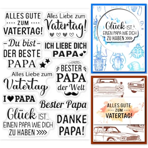 GLOBLELAND Klare Stempel Zum Thema „Deutscher Vatertag“ Für Kartenherstellung Sprüche Deutsche Klare Stempel Siegel Transparente Silikonstempel Für DIY Scrapbooking Fotoalbum Tagebuch Heimdekoration GLOBLELAND Klare Stempel Zum Thema „Deutscher Vatertag“ Für Kartenherstellung Sprüche Deutsche Klare Stempel Siegel Transparente Silikonstempel Für DIY Scrapbooking Fotoalbum Tagebuch Heimdekoration von GLOBLELAND
