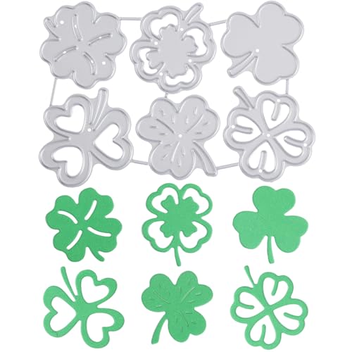 GLOBLELAND Kleeblatt Stanzschablonen Metall Schneiden Schablonen Herz Stanzformen für Kartenherstellung und DIY Scrapbooking Papier Sammelalbum Dekor GLOBLELAND Kleeblatt Stanzschablonen Metall Schneiden Schablonen Herz Stanzformen für Kartenherstellung und DIY Scrapbooking Papier Sammelalbum Dekor von GLOBLELAND