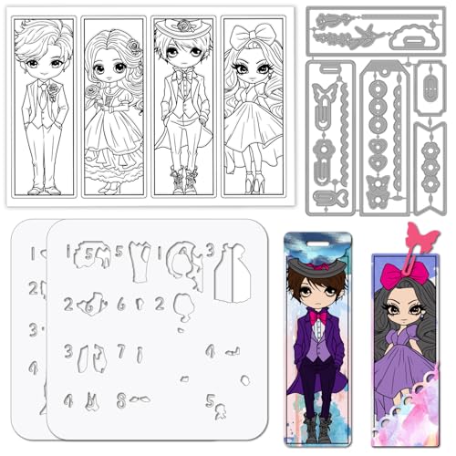 GLOBLELAND Lesezeichen Mit Gothic Abschlussball Transparenter Silikonstempel Partyrahmen Stanzformen Mal Bastelschablonen Für Kartenherstellung Scrapbooking Basteln DIY Prägungen von GLOBLELAND