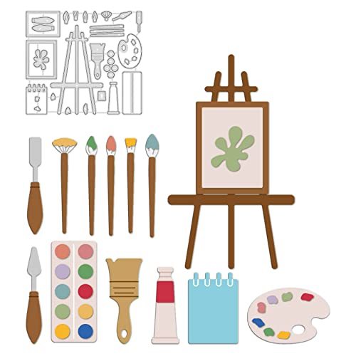 GLOBLELAND Malerei Thema Stanzschablonen Paletten, Staffeleien, Pinsel, Farben und Skizzenbücher Metall Schneiden Schablonen Malerei Stanzformen für Kartenherstellung und DIY Scrapbooking Dekor GLOBLELAND Malerei Thema Stanzschablonen Paletten, Staffeleien, Pinsel, Farben und Skizzenbücher Metall Schneiden Schablonen Malerei Stanzformen für Kartenherstellung und DIY Scrapbooking Dekor von GLOBLELAND