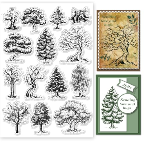 GLOBLELAND Natur Wald Bäume Klare Stempel Baum Klare Stempel Bäume Unmontiert Transparenter Gummistempel Für DIY Scrapbooking Fotoalbum Dekorative Karten Herstellung 8.27x5.83inch GLOBLELAND Natur Wald Bäume Klare Stempel Baum Klare Stempel Bäume Unmontiert Transparenter Gummistempel Für DIY Scrapbooking Fotoalbum Dekorative Karten Herstellung 8.27x5.83inch von GLOBLELAND