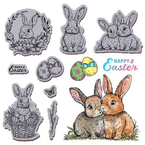 GLOBLELAND Osterhase Selbstklebender Gummistempel Ostereier EVA Stempel Zum Aufkleben Tier Stempelset Für Die Kartengestaltung Fotoalbum Dekor Dekoration DIY Scrapbooking GLOBLELAND Osterhase Selbstklebender Gummistempel Ostereier EVA Stempel Zum Aufkleben Tier Stempelset Für Die Kartengestaltung Fotoalbum Dekor Dekoration DIY Scrapbooking von GLOBLELAND