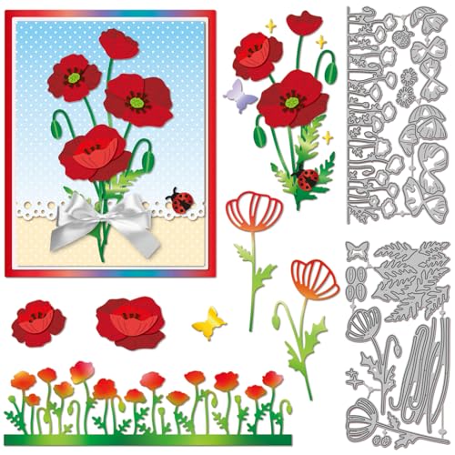 GLOBLELAND Overlay Stanzformen Mit Papaver Rhoeas Motiv BlumenUnd Schmetterlingsmotiv Metall Stanzformen Blumenrahmen StanzUnd Prägevorlagen Für Scrapbooking Basteln Papierkarten GLOBLELAND Overlay Stanzformen Mit Papaver Rhoeas Motiv BlumenUnd Schmetterlingsmotiv Metall Stanzformen Blumenrahmen StanzUnd Prägevorlagen Für Scrapbooking Basteln Papierkarten von GLOBLELAND