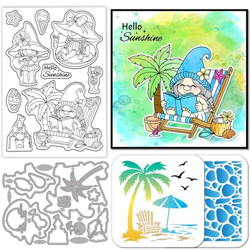 GLOBLELAND Ozean-Zwerg Dame, transparente Stempel, Stanzformen, PET-Malschablonen für Kartenherstellung, Sommer, Strand, Silikonstempel, Metall, Frauen, Stanzformen, PET, Malschablonen für DIY GLOBLELAND Ozean-Zwerg Dame, transparente Stempel, Stanzformen, PET-Malschablonen für Kartenherstellung, Sommer, Strand, Silikonstempel, Metall, Frauen, Stanzformen, PET, Malschablonen für DIY von GLOBLELAND