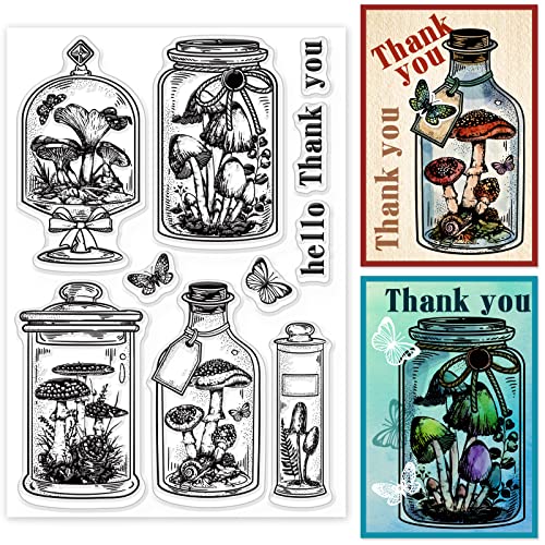 GLOBLELAND Pilzvasen Transparente Silikonstempel Insekten Klare Stamps Pflanzen Hintergrund Silikonstempel Für Kartengestaltung DIY Prägung Journaling GLOBLELAND Pilzvasen Transparente Silikonstempel Insekten Klare Stamps Pflanzen Hintergrund Silikonstempel Für Kartengestaltung DIY Prägung Journaling von GLOBLELAND