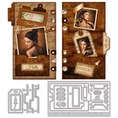 GLOBLELAND Plan Ordnerseiten Stanzformen Für DIY Scrapbooking Genähtes Taschenetikett Metall Basteletiketten Tagebücher Planer Stanzungen Prägeschablonen Vorlage Für Die Herstellung GLOBLELAND Plan Ordnerseiten Stanzformen Für DIY Scrapbooking Genähtes Taschenetikett Metall Basteletiketten Tagebücher Planer Stanzungen Prägeschablonen Vorlage Für Die Herstellung von GLOBLELAND