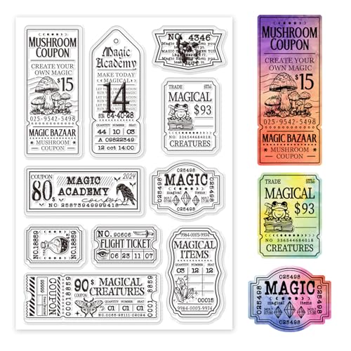 GLOBLELAND Reiseticket Klarstempel Reiseanhänger Silikon Klarstempelsiegel Magische Krähe Frosch Ticket Transparente Stempel Für DIY Scrapbooking Karten Erstellen von Fotoalben Tagebüchern GLOBLELAND Reiseticket Klarstempel Reiseanhänger Silikon Klarstempelsiegel Magische Krähe Frosch Ticket Transparente Stempel Für DIY Scrapbooking Karten Erstellen von Fotoalben Tagebüchern von GLOBLELAND
