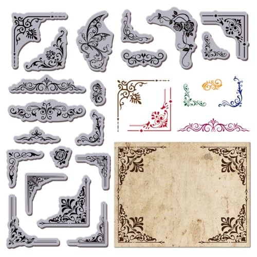 GLOBLELAND Retro Blumen Eckstempel 8.7"X7" Vintage Schmetterlings Eckstempel EVA Stempel Prägestempel Siegelstempel Für DIY Scrapbooking Und Kartenherstellung Papierbasteldekor GLOBLELAND Retro Blumen Eckstempel 8.7"X7" Vintage Schmetterlings Eckstempel EVA Stempel Prägestempel Siegelstempel Für DIY Scrapbooking Und Kartenherstellung Papierbasteldekor von GLOBLELAND