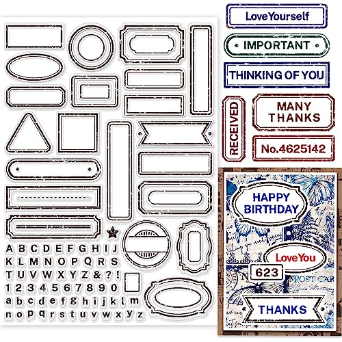 GLOBLELAND Retro Etikettenränder Transparente Silikonstempel Vintage Rahmen Klare Stamps Etikett Buchstabe Silikonstempel Für Kartengestaltung DIY Prägung Journaling 21x29.7 cm GLOBLELAND Retro Etikettenränder Transparente Silikonstempel Vintage Rahmen Klare Stamps Etikett Buchstabe Silikonstempel Für Kartengestaltung DIY Prägung Journaling 21x29.7 cm von GLOBLELAND
