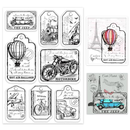 GLOBLELAND Retro Traffic Labels Clear Stamps Vintage Travel Tags Bookmarks Silicone Clear Stamp Seals for Cards Making DIY Scrapbooking Photo Journal Album Decoration GLOBLELAND Retro Traffic Labels Clear Stamps Vintage Travel Tags Bookmarks Silicone Clear Stamp Seals for Cards Making DIY Scrapbooking Photo Journal Album Decoration von GLOBLELAND