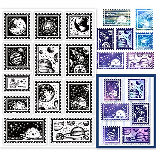 GLOBLELAND Space Planet Clear Stamps Planet Postage Stamp Transparente Silikonstempel Für DIY Scrapbooking Zubehör Prägung Papier Karte Album Dekoration Handwerk GLOBLELAND Space Planet Clear Stamps Planet Postage Stamp Transparente Silikonstempel Für DIY Scrapbooking Zubehör Prägung Papier Karte Album Dekoration Handwerk von GLOBLELAND