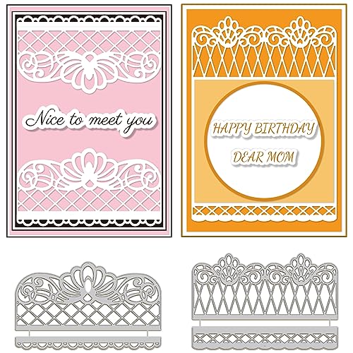 GLOBLELAND Spitzen Netzbesatz Stanzformen Für Die Kartenherstellung, Spitzenbordüre, Karbonstahl Prägeschablonen, Vorlage Für Dekorative Prägung, Papier, Karten, DIY, Scrapbooking, Album GLOBLELAND Spitzen Netzbesatz Stanzformen Für Die Kartenherstellung, Spitzenbordüre, Karbonstahl Prägeschablonen, Vorlage Für Dekorative Prägung, Papier, Karten, DIY, Scrapbooking, Album von GLOBLELAND