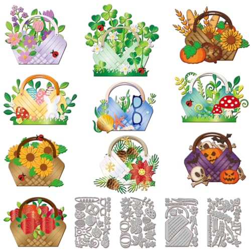 GLOBLELAND Stanzformen Für Das Four Seasons Festival Gewebte Taschen Stanzungen Aus Metall Halloween Ostern Weihnachten Stanzvorlage Für Kartenherstellung Dekoration DIY Scrapbooking Album Basteldekor GLOBLELAND Stanzformen Für Das Four Seasons Festival Gewebte Taschen Stanzungen Aus Metall Halloween Ostern Weihnachten Stanzvorlage Für Kartenherstellung Dekoration DIY Scrapbooking Album Basteldekor von GLOBLELAND