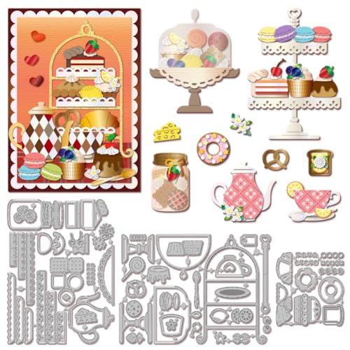 GLOBLELAND Stanzformen Für Desserttabletts Kuchen Und Kaffee Stanzungen Süße Dessert Stanzformen Für Heimwerker Scrapbooking Kartenherstellung Journal Prägung Papierbasteldekor GLOBLELAND Stanzformen Für Desserttabletts Kuchen Und Kaffee Stanzungen Süße Dessert Stanzformen Für Heimwerker Scrapbooking Kartenherstellung Journal Prägung Papierbasteldekor von GLOBLELAND