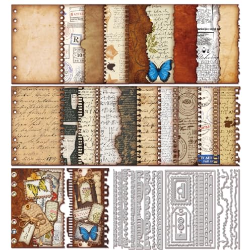 GLOBLELAND Stanzformen Für Etiketten Mit Abgerissenen Kanten Im Vintage Stil Für DIY Scrapbooking Metall Briefmarken Stanzformen Für Planer Stanzungen Für Kartenherstellung Prägung Fotoalbum GLOBLELAND Stanzformen Für Etiketten Mit Abgerissenen Kanten Im Vintage Stil Für DIY Scrapbooking Metall Briefmarken Stanzformen Für Planer Stanzungen Für Kartenherstellung Prägung Fotoalbum von GLOBLELAND
