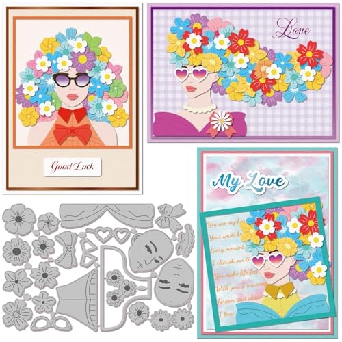 GLOBLELAND Stanzformen Für Modische Frauen Für Bastelarbeiten Scrapbooking Metallblumen Lady Stanzformen Sonnenbrillen Stanzungen Für Kartengestaltung Prägung Fotoalbum Basteln GLOBLELAND Stanzformen Für Modische Frauen Für Bastelarbeiten Scrapbooking Metallblumen Lady Stanzformen Sonnenbrillen Stanzungen Für Kartengestaltung Prägung Fotoalbum Basteln von GLOBLELAND