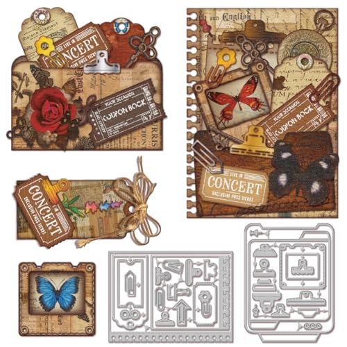 GLOBLELAND Stanzformen Für Ordner Büroklammern Stempelrahmen Für Heimwerker Scrapbooking Metall Lesezeichen Diashow Stanzformen Ticketseiten Stanzungen Zum Kartenmachen Prägen Fotoalbum Basteln Dekor von GLOBLELAND