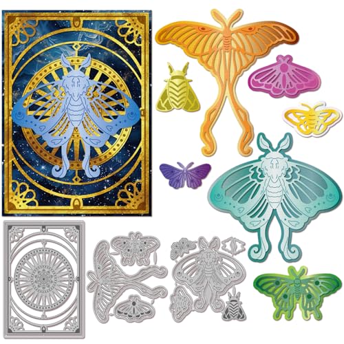 GLOBLELAND Stanzformen Für Tarotkartenrahmen Für Bastelarbeiten Scrapbooking Metalltiere Stanzformen Mysteriöse Motte Stanzungen Zum Prägen von Karten GLOBLELAND Stanzformen Für Tarotkartenrahmen Für Bastelarbeiten Scrapbooking Metalltiere Stanzformen Mysteriöse Motte Stanzungen Zum Prägen von Karten von GLOBLELAND