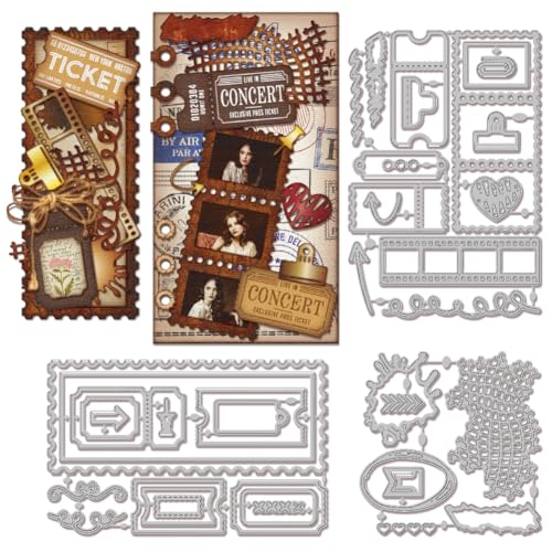 GLOBLELAND Stanzformen Mit Briefmarkenrahmen Für DIY Scrapbooking Metallflecken Graffiti Stanzformen Filmticket Rand Stanzungen Für Die Kartenherstellung Prägung Fotoalbum Basteldekor GLOBLELAND Stanzformen Mit Briefmarkenrahmen Für DIY Scrapbooking Metallflecken Graffiti Stanzformen Filmticket Rand Stanzungen Für Die Kartenherstellung Prägung Fotoalbum Basteldekor von GLOBLELAND