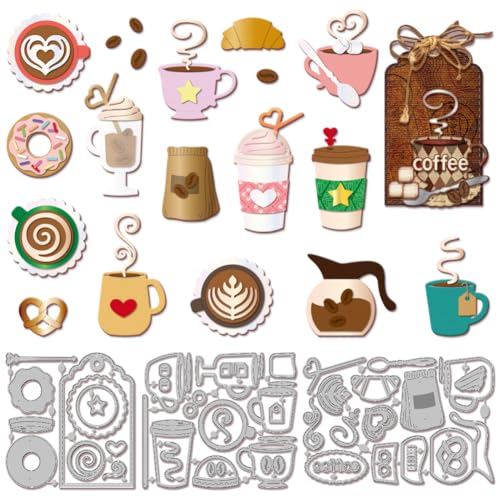 GLOBLELAND Stanzformen Mit Kaffeetasse Und Dessert Retro Stanzformen Aus Metall Kaffee Motive Geschenke Stanzschablonen Für Scrapbooking Kartenherstellung Basteln Papierkarten Geschenkkarten GLOBLELAND Stanzformen Mit Kaffeetasse Und Dessert Retro Stanzformen Aus Metall Kaffee Motive Geschenke Stanzschablonen Für Scrapbooking Kartenherstellung Basteln Papierkarten Geschenkkarten von GLOBLELAND