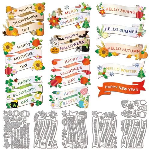 GLOBLELAND Stanzformen Mit Pflanzen Urlaubsgrüßen Banner Texthintergrund Für Bastelarbeiten Scrapbooking Metall Erntedankfest Halloween Weihnachten Stanzformen Stanzungen Für Kartenherstellung Prägung GLOBLELAND Stanzformen Mit Pflanzen Urlaubsgrüßen Banner Texthintergrund Für Bastelarbeiten Scrapbooking Metall Erntedankfest Halloween Weihnachten Stanzformen Stanzungen Für Kartenherstellung Prägung von GLOBLELAND