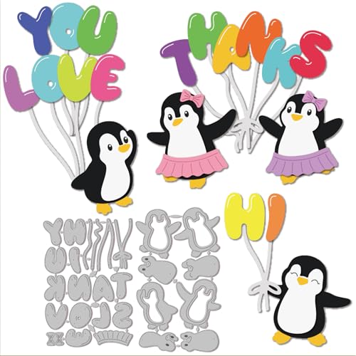 GLOBLELAND Stanzformen Mit Pinguin Ballon Zum Basteln von Karten Stanzformen Mit Pinguin Grüßen Stanzformen Mit Pinguin Segen Für DIY Scrapbooking Journale Prägungen Papierbasteldekoration GLOBLELAND Stanzformen Mit Pinguin Ballon Zum Basteln von Karten Stanzformen Mit Pinguin Grüßen Stanzformen Mit Pinguin Segen Für DIY Scrapbooking Journale Prägungen Papierbasteldekoration von GLOBLELAND