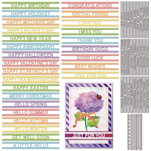 GLOBLELAND Stanzformen Mit Segensworten Für Bastelarbeiten Scrapbooking Metall Urlaubsgrüße Stanzformen Spitzenstanzungen Für Kartengestaltung Prägung Fotoalbum Basteldekor von GLOBLELAND