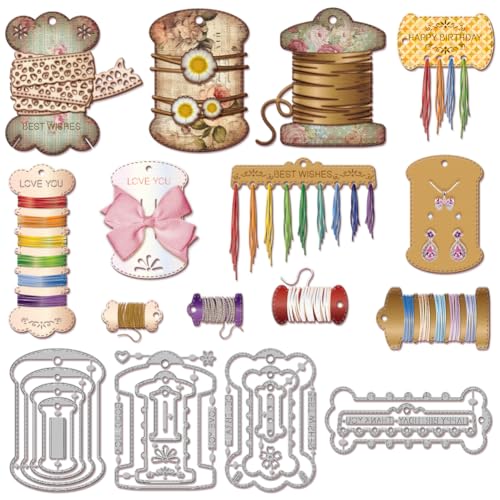 GLOBLELAND Stanzformen Mit Verschachtelter Garnspule Zum Basteln von Karten Stanzformen Für Zahnseide Spulen Nähwerkzeug Stanzformen Für Heimwerker Scrapbooking Journale Prägungen Papierbasteldekor GLOBLELAND Stanzformen Mit Verschachtelter Garnspule Zum Basteln von Karten Stanzformen Für Zahnseide Spulen Nähwerkzeug Stanzformen Für Heimwerker Scrapbooking Journale Prägungen Papierbasteldekor von GLOBLELAND