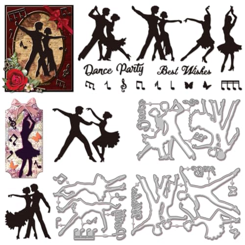 GLOBLELAND Stanzformen für Damen, lateinamerikanische Tänze, für Bastelarbeiten, Scrapbooking, Musiknoten, Metall, für Männer und Frauen, Tanzparty, Stanzformen für Kartenherstellung, Prägung GLOBLELAND Stanzformen für Damen, lateinamerikanische Tänze, für Bastelarbeiten, Scrapbooking, Musiknoten, Metall, für Männer und Frauen, Tanzparty, Stanzformen für Kartenherstellung, Prägung von GLOBLELAND