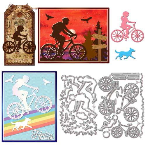 GLOBLELAND Stanzformen für Fahrrad für Bastelarbeiten Scrapbooking Metall Radfahrer Stanzformen Fahrräder und Vögel Stanzungen für Kartengestaltung Prägung Fotoalbum Basteldekoration GLOBLELAND Stanzformen für Fahrrad für Bastelarbeiten Scrapbooking Metall Radfahrer Stanzformen Fahrräder und Vögel Stanzungen für Kartengestaltung Prägung Fotoalbum Basteldekoration von GLOBLELAND