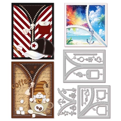 GLOBLELAND Stanzformen mit Reißverschluss für Kartenherstellung, Metall-Stanzformen, Kleidung, Reißverschluss, Hintergrund, Stanzschablonen für Scrapbooking, Tagebuch, Prägung, Papier, GLOBLELAND Stanzformen mit Reißverschluss für Kartenherstellung, Metall-Stanzformen, Kleidung, Reißverschluss, Hintergrund, Stanzschablonen für Scrapbooking, Tagebuch, Prägung, Papier, von GLOBLELAND