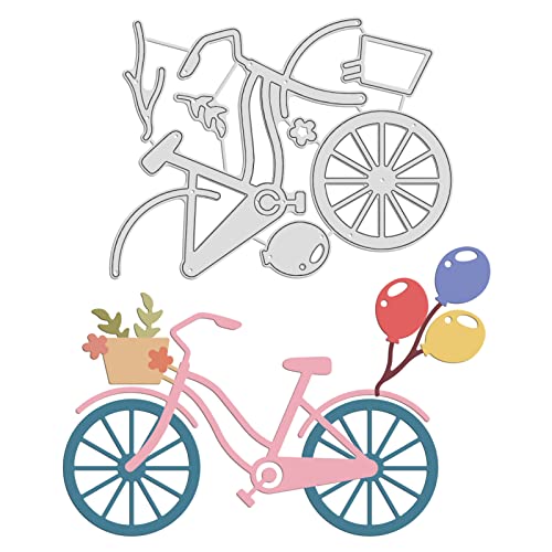 GLOBLELAND Stanzschablonen Fahrrad Metall Schneiden Schablonen Ballon und Blumen Stanzformen für Kartenherstellung und DIY Scrapbooking Papier Sammelalbum Dekor GLOBLELAND Stanzschablonen Fahrrad Metall Schneiden Schablonen Ballon und Blumen Stanzformen für Kartenherstellung und DIY Scrapbooking Papier Sammelalbum Dekor von GLOBLELAND