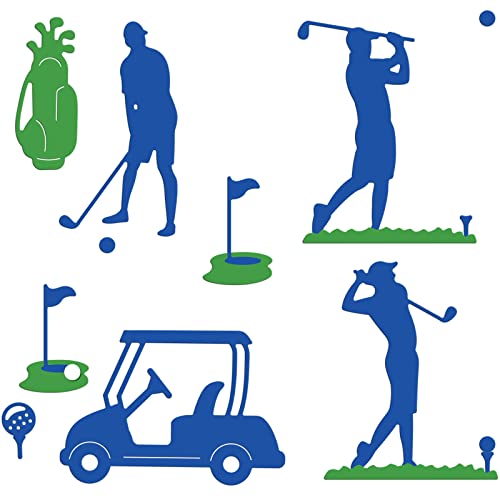 GLOBLELAND Stanzschablonen Golf Metall Schneiden Schablonen Golfplatz Stanzformen für Kartenherstellung und DIY Scrapbooking Dekor von GLOBLELAND