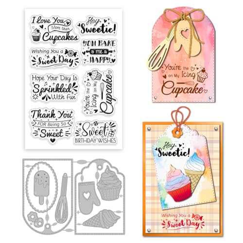 GLOBLELAND Sweet Wishes Geschenkanhänger Transparente Stempel Stanzformen Zur Kartengestaltung Transparenter Silikonstempel Metall Cupcakes Stanzungen Für Heimwerker Scrapbooking Basteln Dekor GLOBLELAND Sweet Wishes Geschenkanhänger Transparente Stempel Stanzformen Zur Kartengestaltung Transparenter Silikonstempel Metall Cupcakes Stanzungen Für Heimwerker Scrapbooking Basteln Dekor von GLOBLELAND