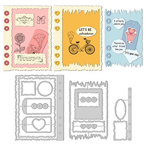 GLOBLELAND Tagebuch-Stanzformen Mit Zerrissenen Kanten, Fotoplaner, Stanzformen, Eleganter Rahmen, Metallprägung, Schablone Für Die Kartenherstellung, Dekoratives Scrapbooking, DIY-Papierhandwerk GLOBLELAND Tagebuch-Stanzformen Mit Zerrissenen Kanten, Fotoplaner, Stanzformen, Eleganter Rahmen, Metallprägung, Schablone Für Die Kartenherstellung, Dekoratives Scrapbooking, DIY-Papierhandwerk von GLOBLELAND