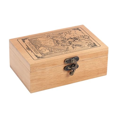 GLOBLELAND Tarot Aufbewahrungsbox „Die Kaiserin“ Aus Buchenholz Für Tarotkarten Schmuckschatulle Mit Gravur Tarotkartenbox Für Kristallhalter Aufbewahrung Heiliger Hexerei Werkzeuge 5.12x3.23x1.46Zoll GLOBLELAND Tarot Aufbewahrungsbox „Die Kaiserin“ Aus Buchenholz Für Tarotkarten Schmuckschatulle Mit Gravur Tarotkartenbox Für Kristallhalter Aufbewahrung Heiliger Hexerei Werkzeuge 5.12x3.23x1.46Zoll von GLOBLELAND